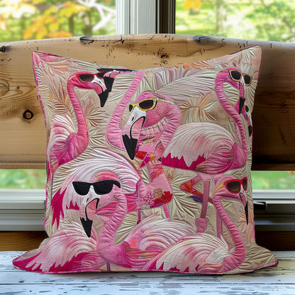 Flamingos On Vacation WO0808026CL Quilt Pillow Case