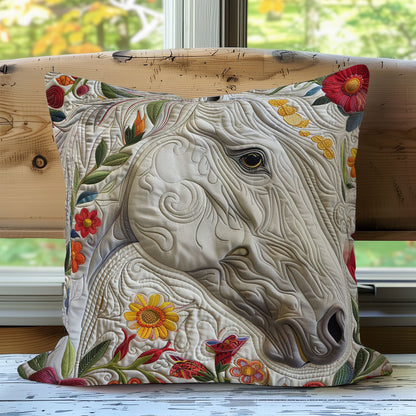 Floral Horse XR2507017CL Quilt Pillow Case