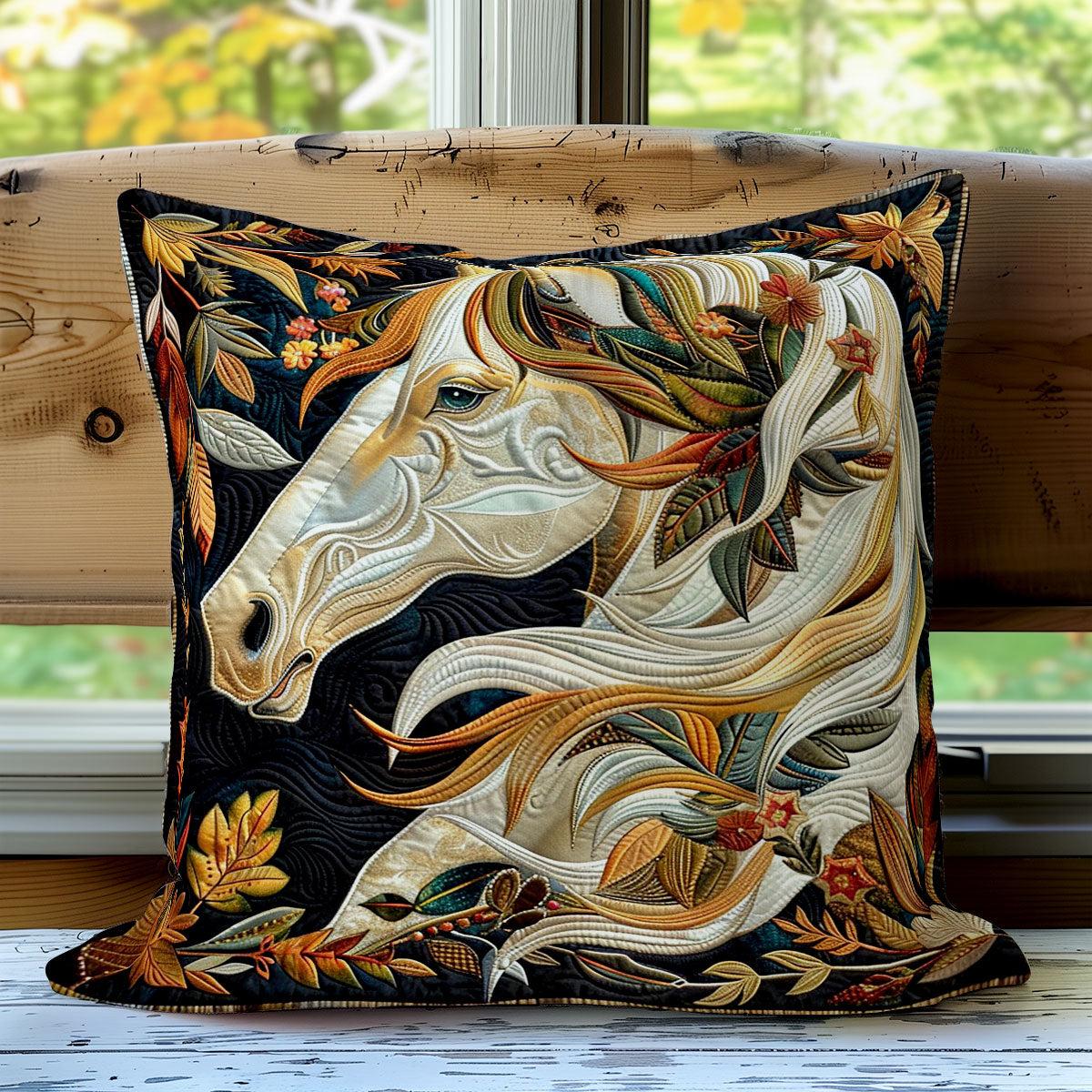 Horse Autumn WO0908027CL Quilt Pillow Case