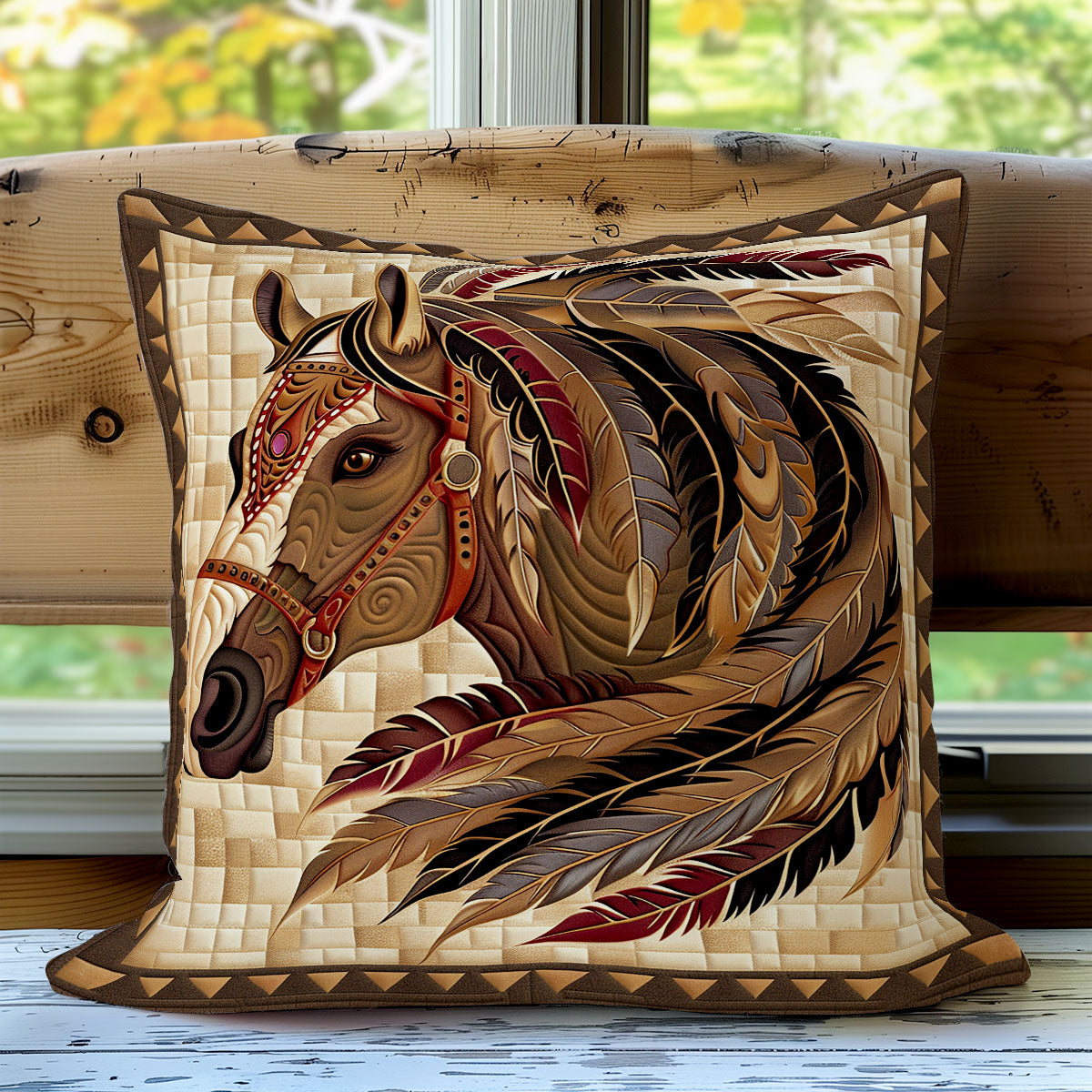 Native Horse WO1608039CL Quilt Pillow Case