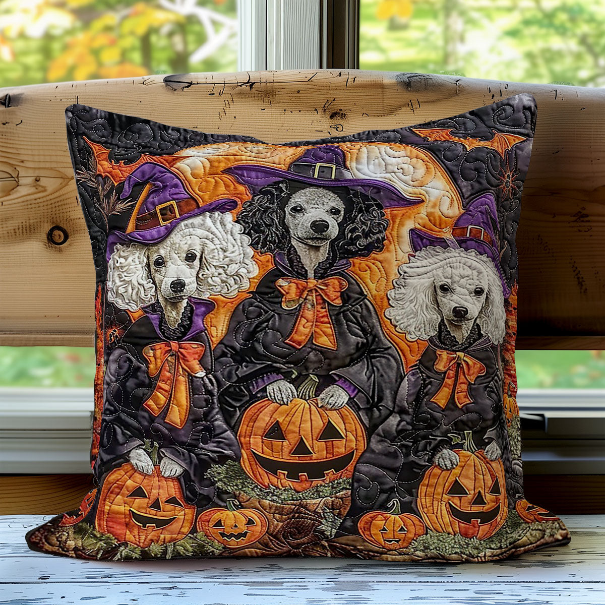 Poodle In Halloween WO0908034CL Quilt Pillow Case