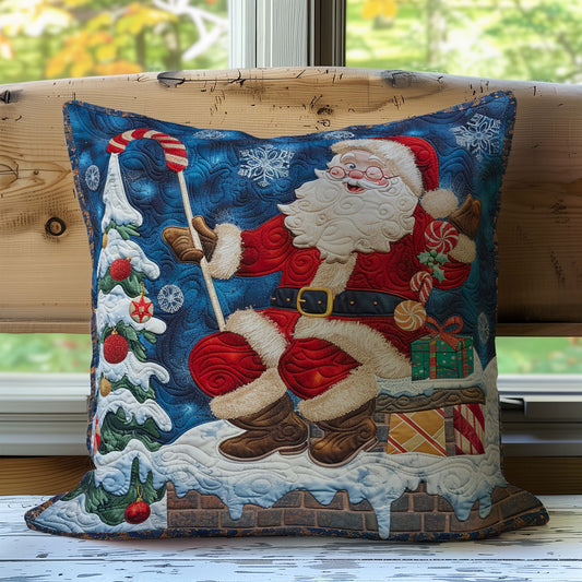 Santa Claus And The Chimney WO2607002CL Quilt Pillow Case