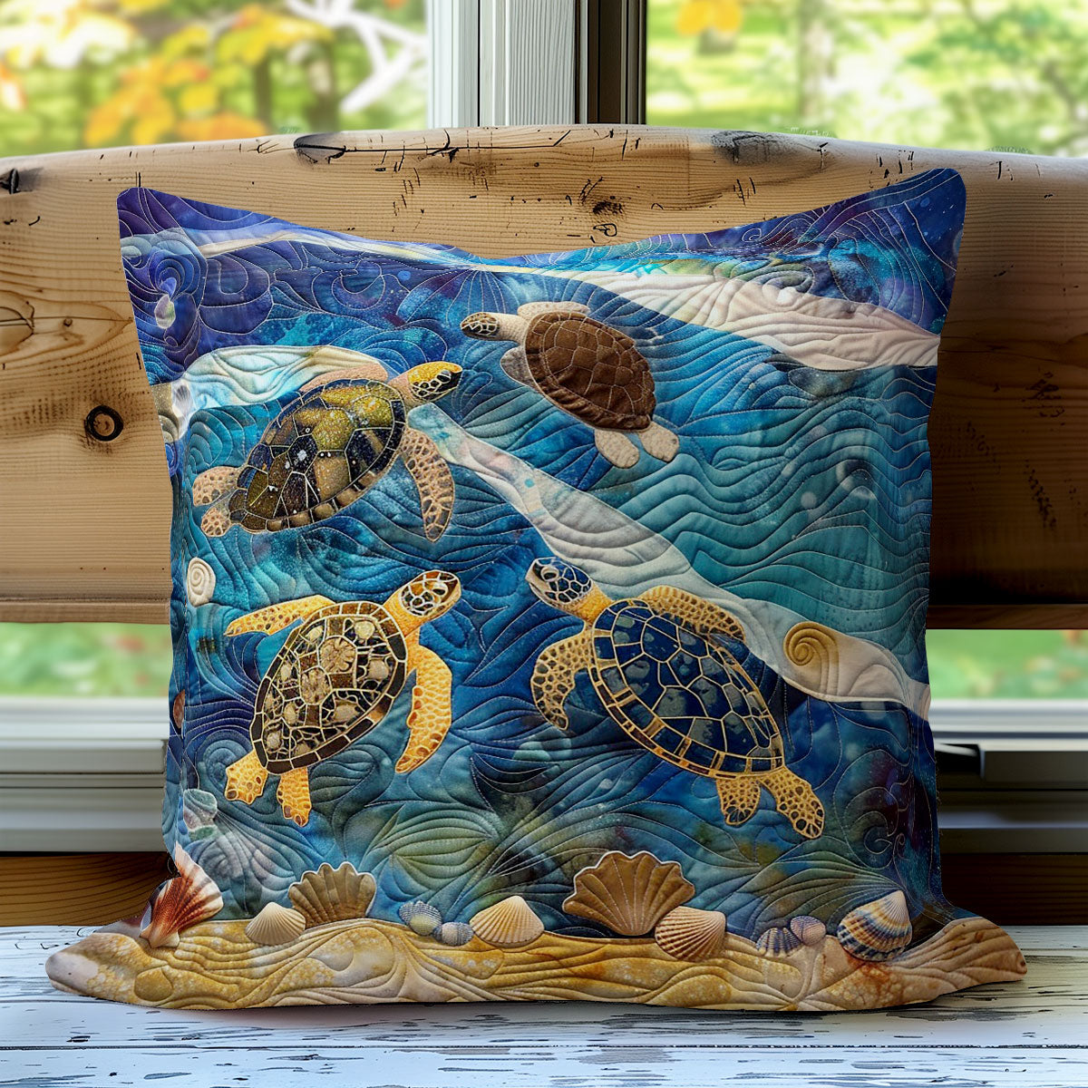 Sea Turtle WO0808018CL Quilt Pillow Case