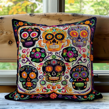 Skulls Colorful WO1308021CL Quilt Pillow Case