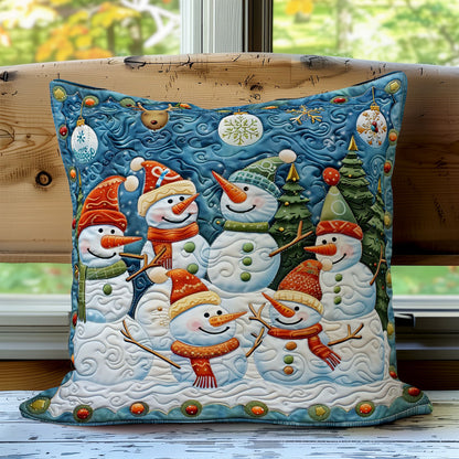 Snowmans And Christmas WO2808025CL Quilt Pillow Case