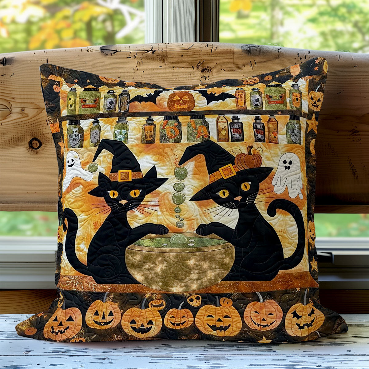 The Black Cat's Brew WO1308014CL Quilt Pillow Case