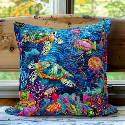 Turtle Ocean Colorful WO0808034CL Quilt Pillow Case