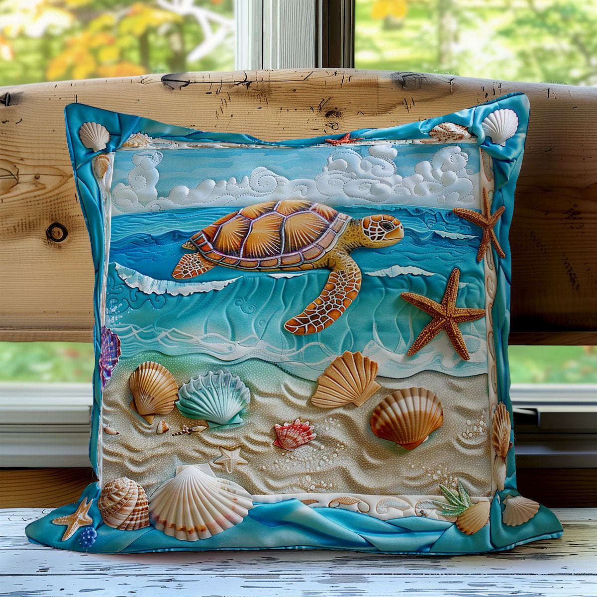 Turtle Sea WO2308043CL Quilt Pillow Case