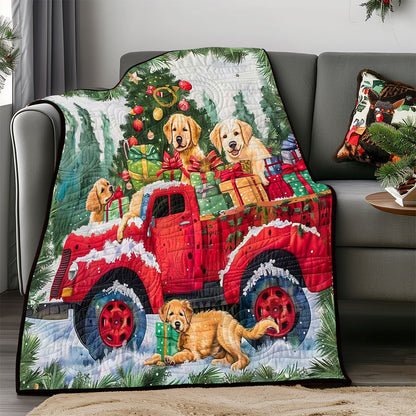 Christmas Golden Retriever WP1008005CL Quilt