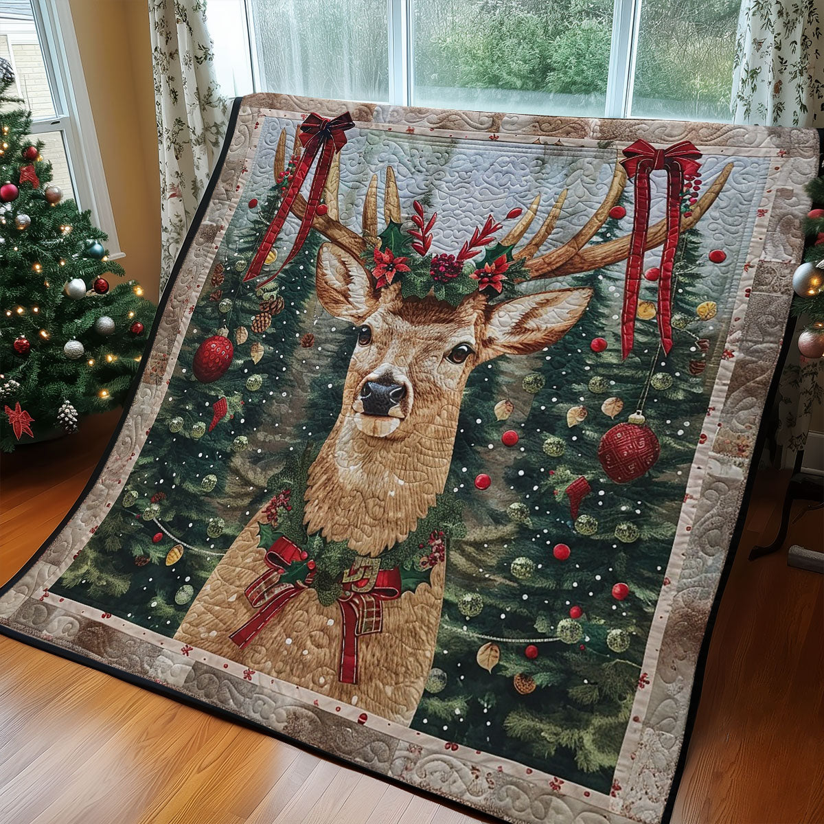 Christmas Deer Decor WM2808096CL Quilt