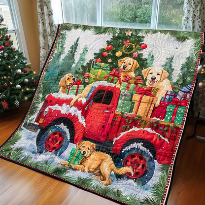 Christmas Golden Retriever WP1008005CL Quilt