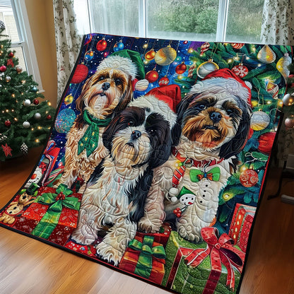 Christmas Yorkshire Terriers WM2808074CL Quilt