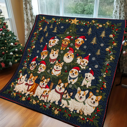 Corgi Christmas Tree WM2908013CL Quilt