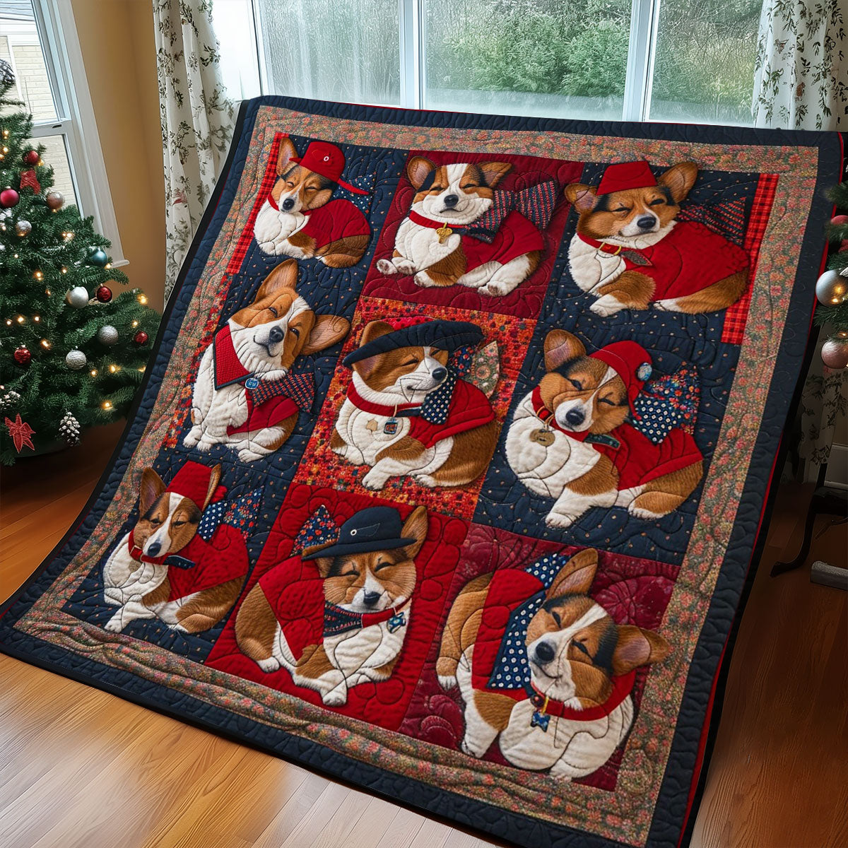 Sleepy Corgi WM3008035CL Quilt