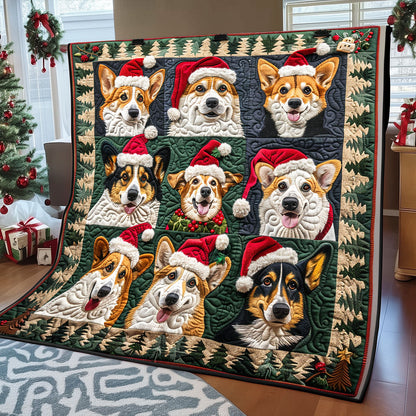 Cheerful Corgi XR1308030CL Quilt