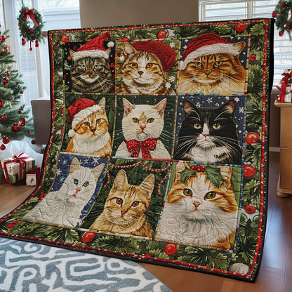 Christmas Cute Cat WM1408005CL Quilt