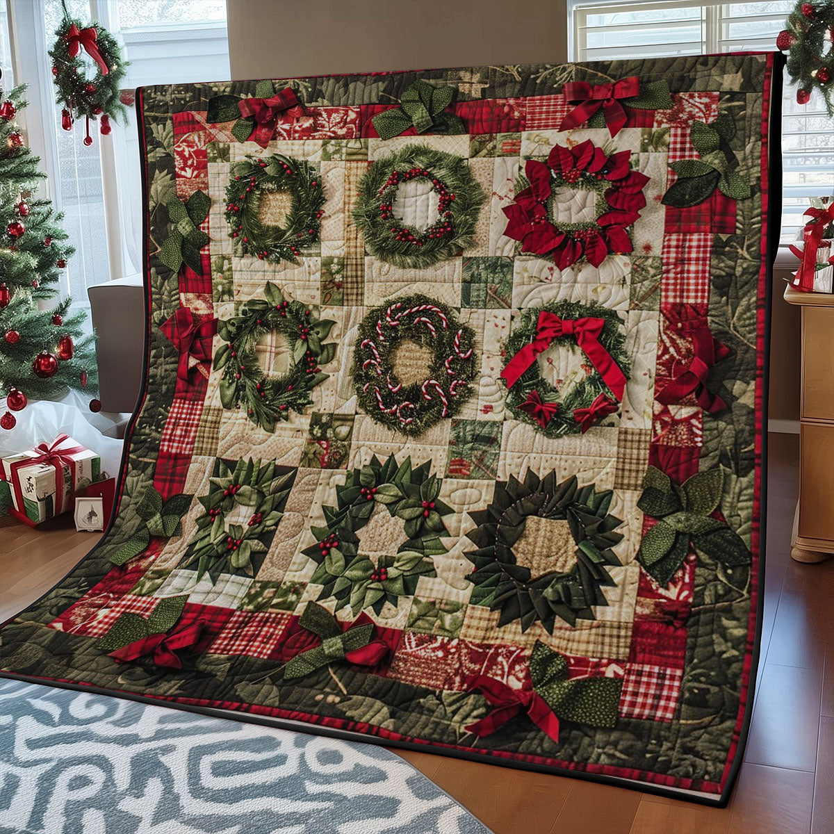 Christmas Wreathers WM1508038CL Quilt