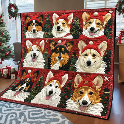 Jingle Bell Corgi XR1308030CL Quilt