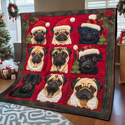 Jingle Pugs XR1308016CL Quilt