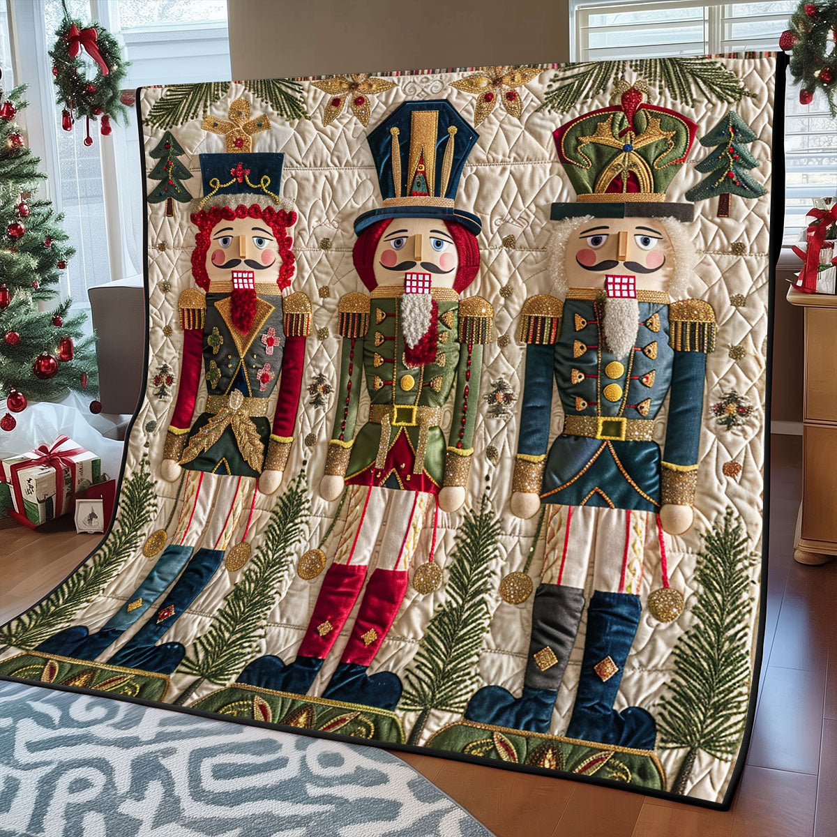 Nutcrackers Love Christmas XR1508033CL Quilt