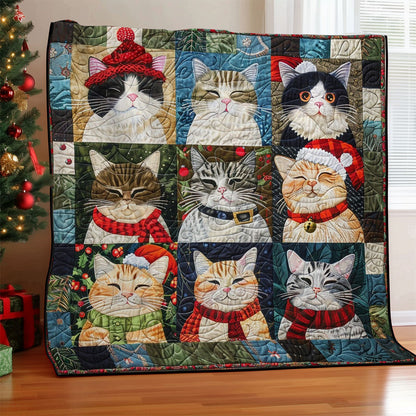 Christmas Cartoon Cat WM1508025CL Quilt