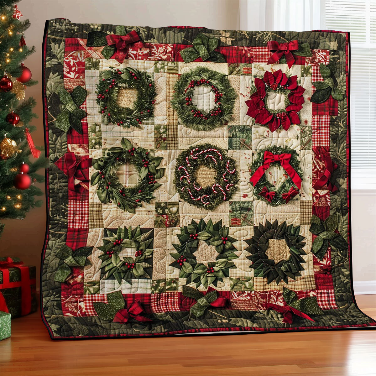 Christmas Wreathers WM1508038CL Quilt