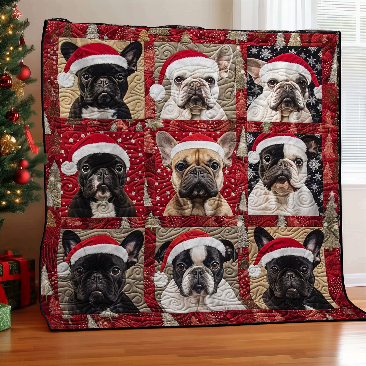 French BullDogs WM1508026CL Quilt