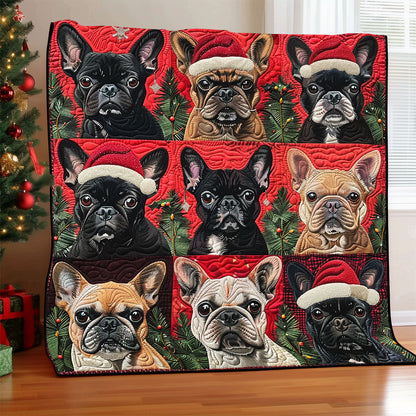 French Bulldogs Christmas XR1308019CL Quilt