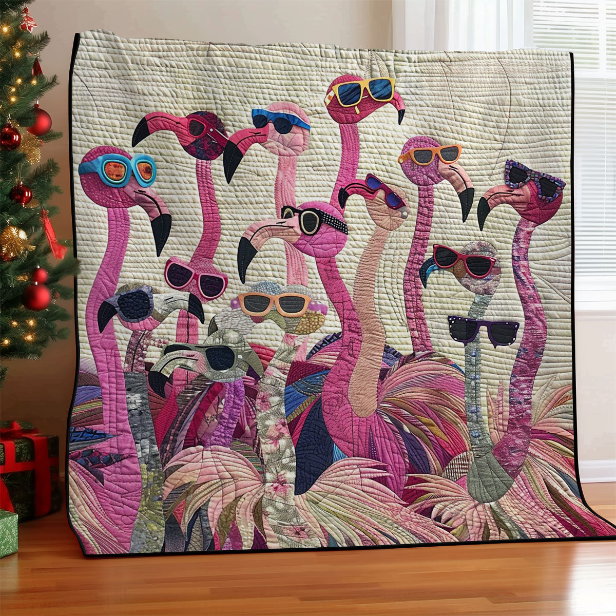 Funny Pink Flamingo WM1908025CL Quilt