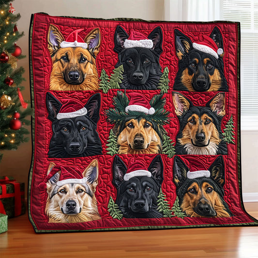 German Shepherds Merry Christmas XR1508032CL Quilt