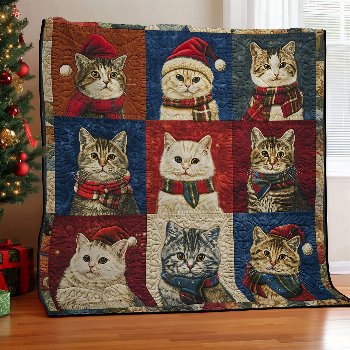 Happy Winter Cat WM2008031CL Quilt