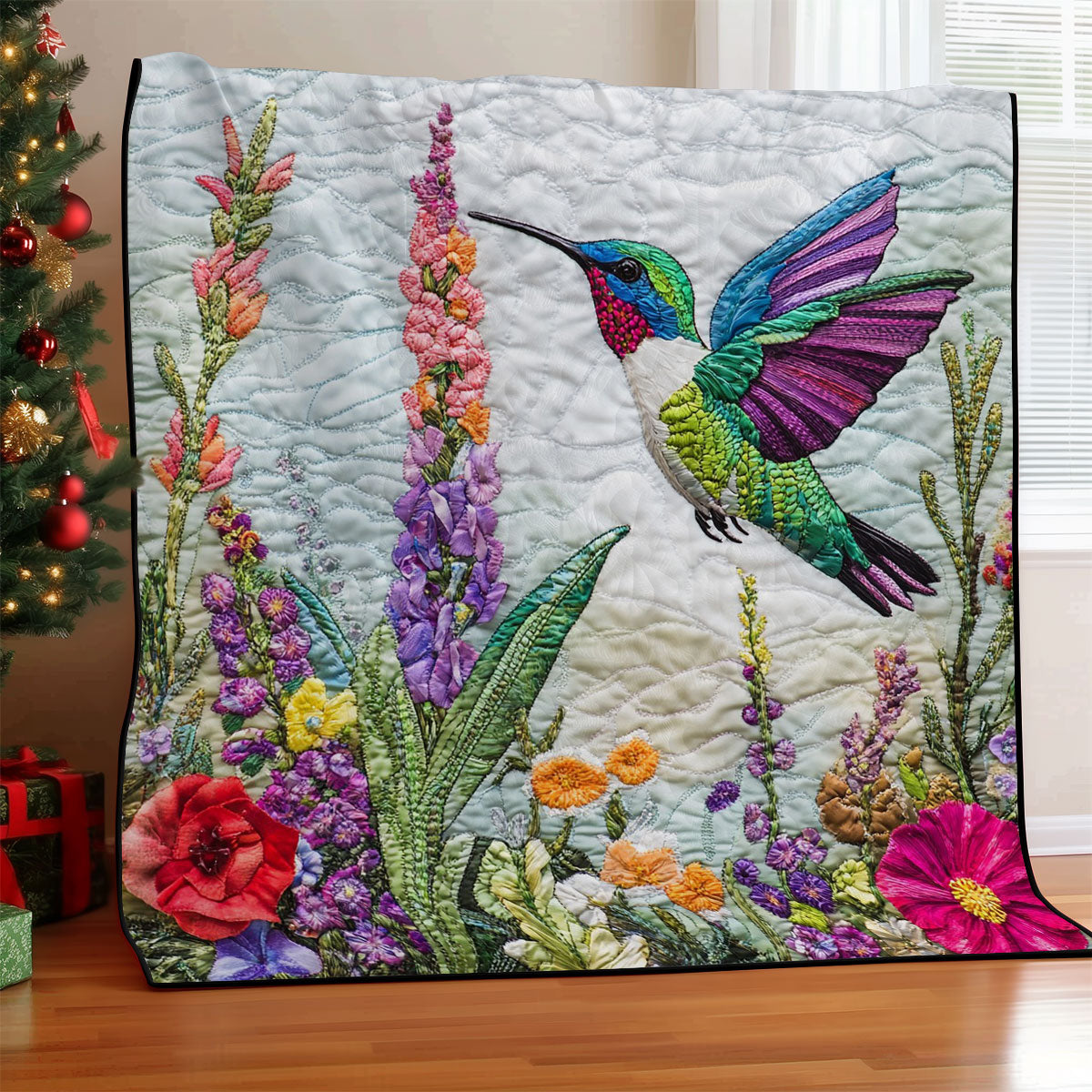 Hummingbird Charming Flowers WM1908002CL Quilt
