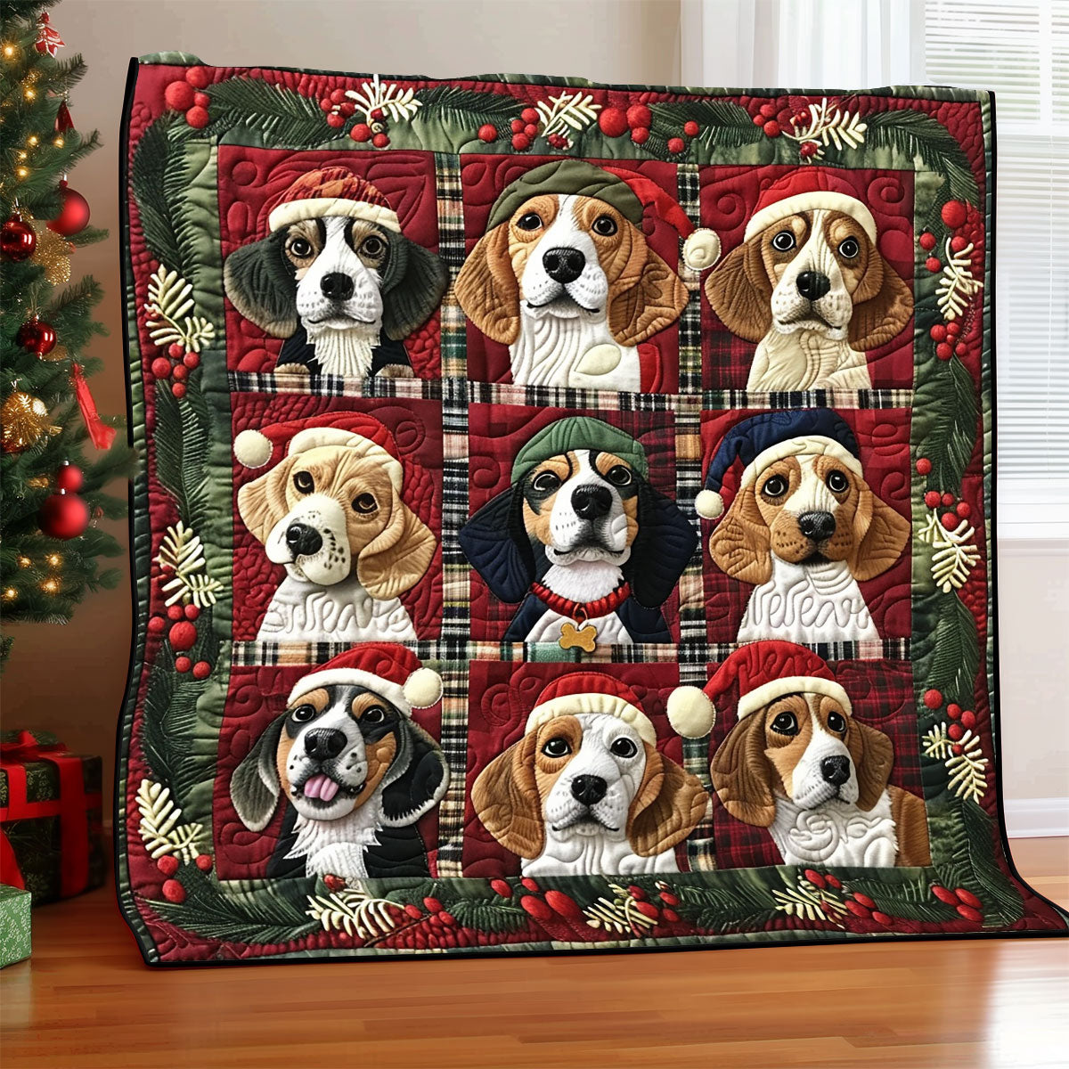 Merry Beaglemas XR1508028CL Quilt