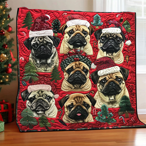 Merry Pugmas XR1308009CL Quilt