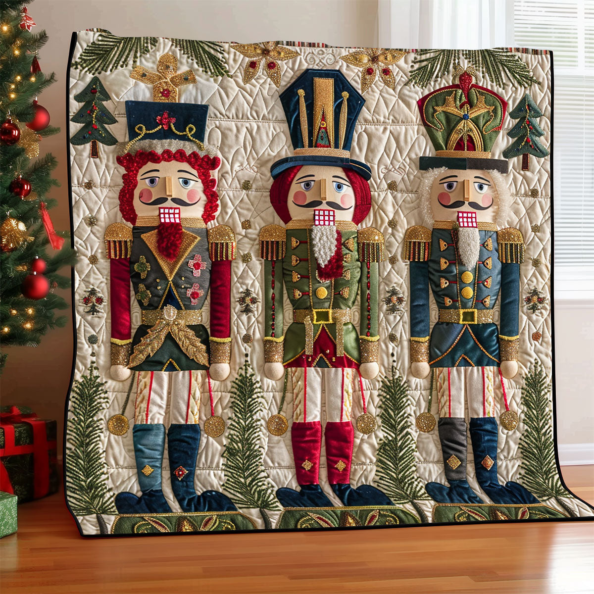 Nutcrackers Love Christmas XR1508033CL Quilt