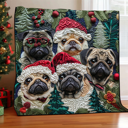 Pug Christmas Tree XR1308003CL Quilt