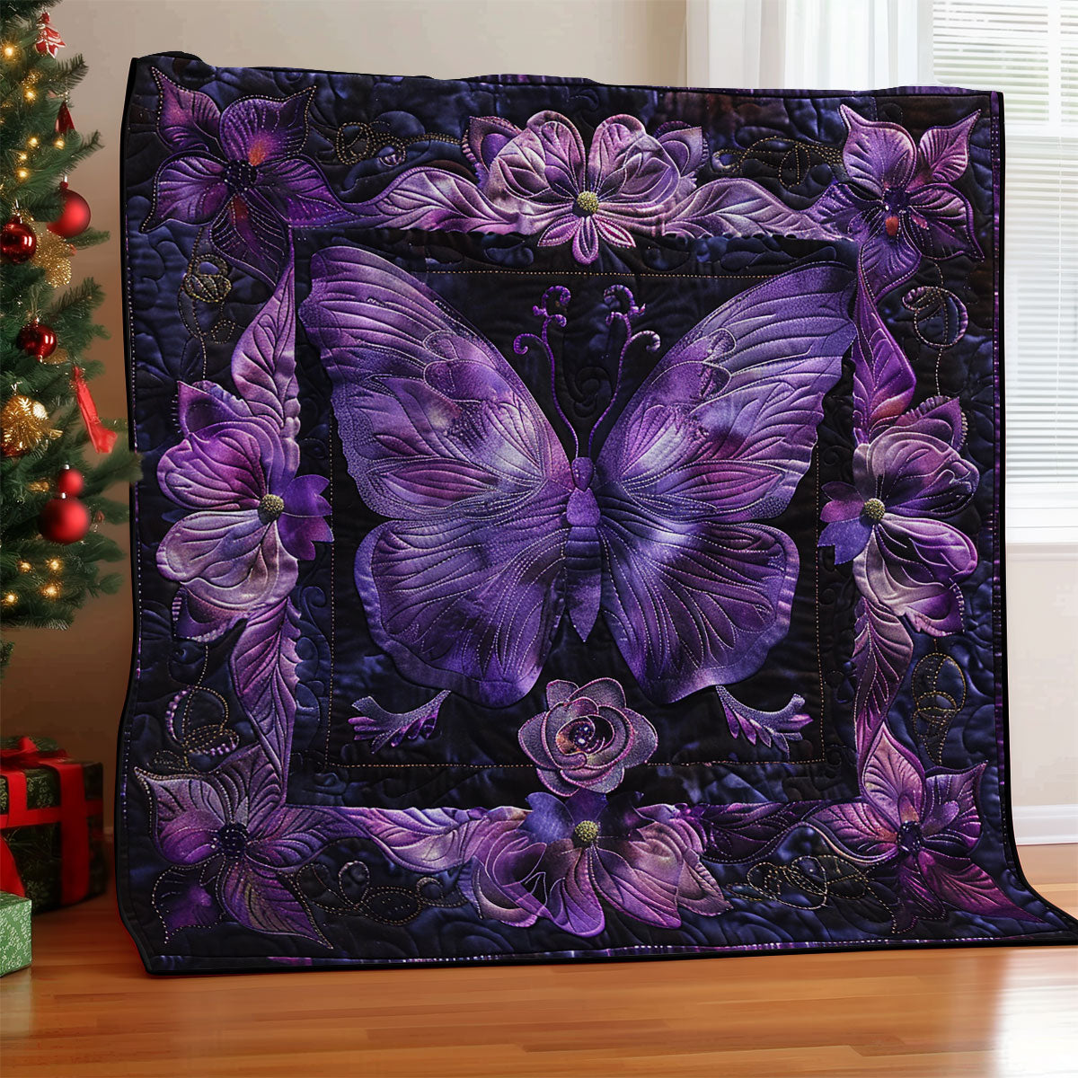 Purple Butterfly WM2008057CL Quilt