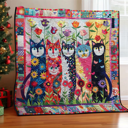 Rainbow Garden Cat WM1908003CL Quilt