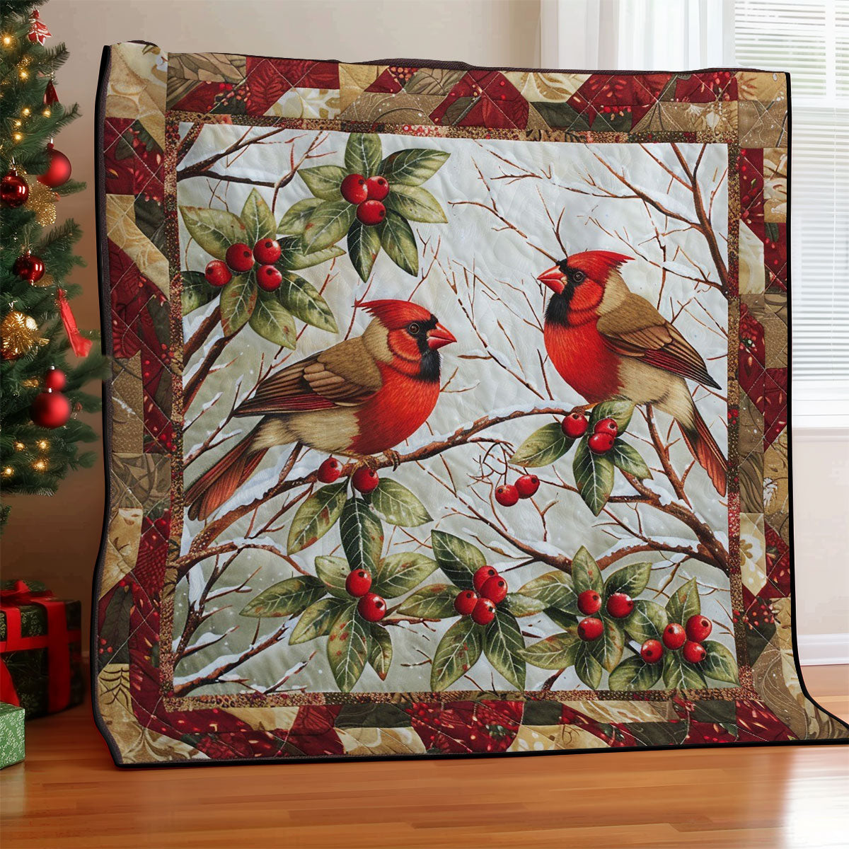 Red Cardinals WM1408050CL Quilt