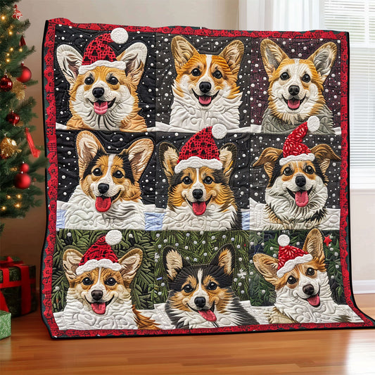 Snowy Corgi XR1308026CL Quilt