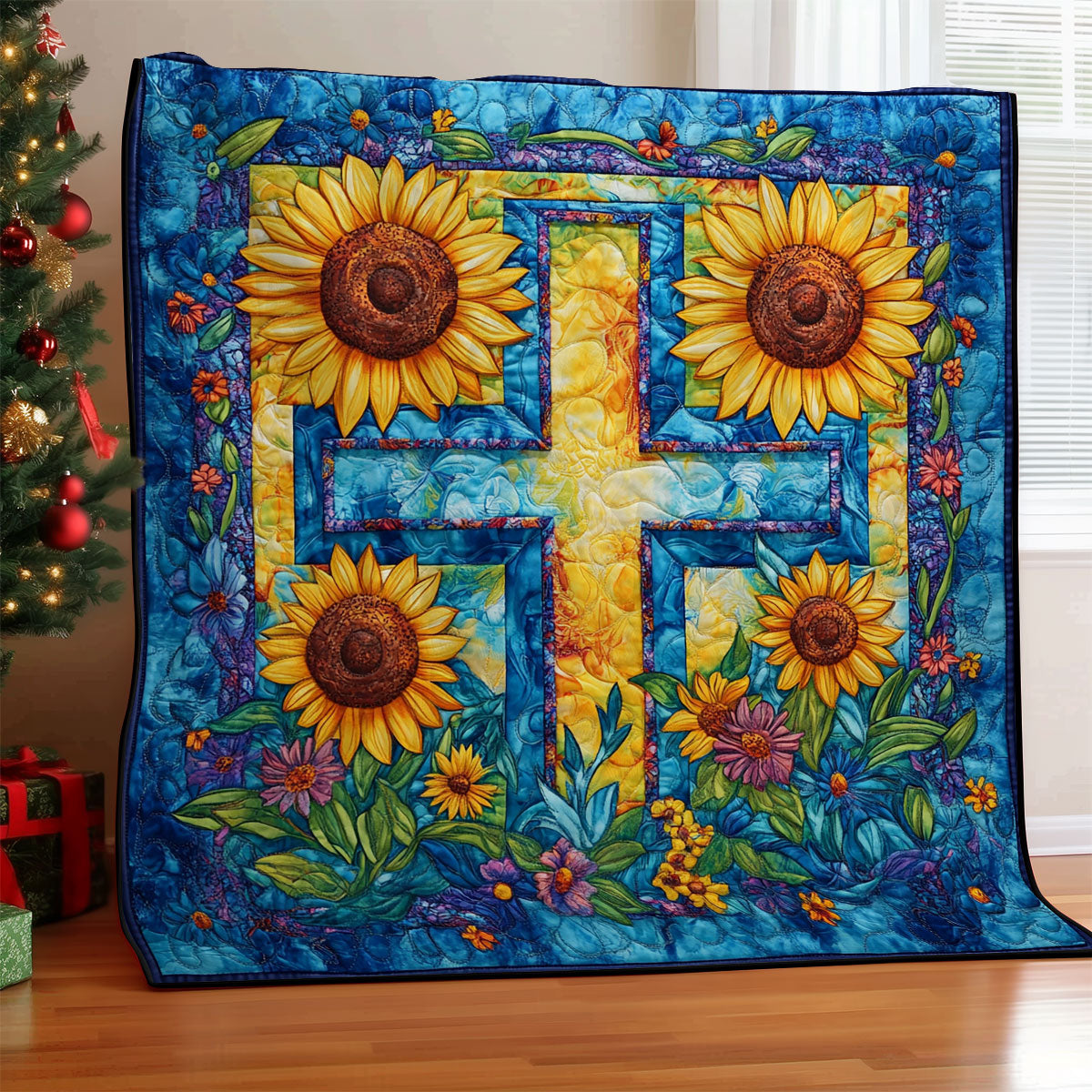 Sunflower Cross WM2008017CL Quilt