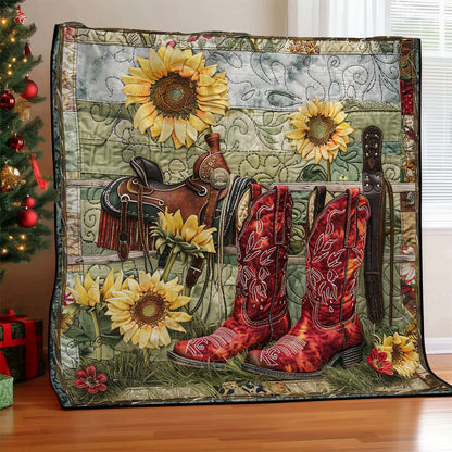 Sunflowers Boots WM2108005CL Quilt