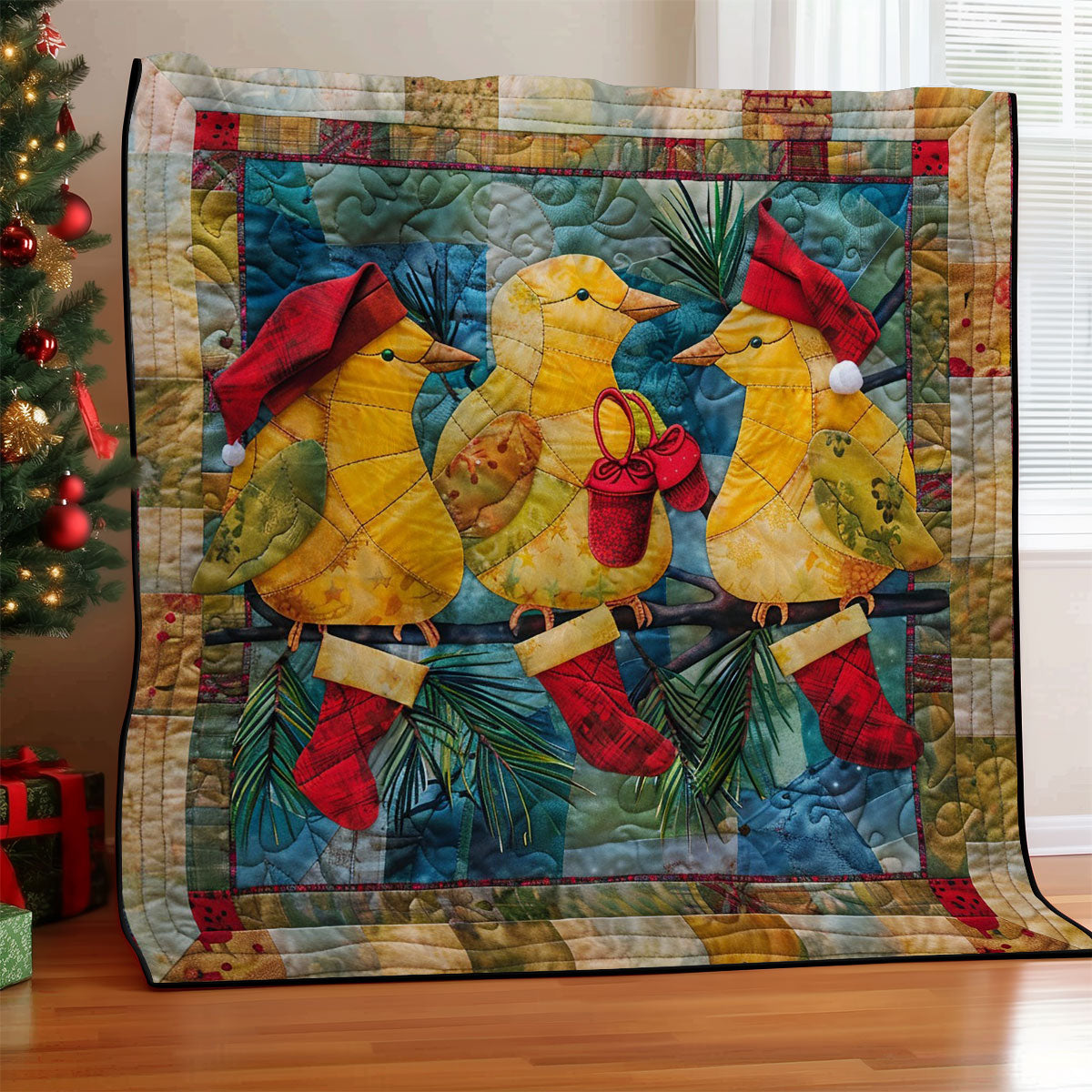 Yellow Birds WM1508055CL Quilt