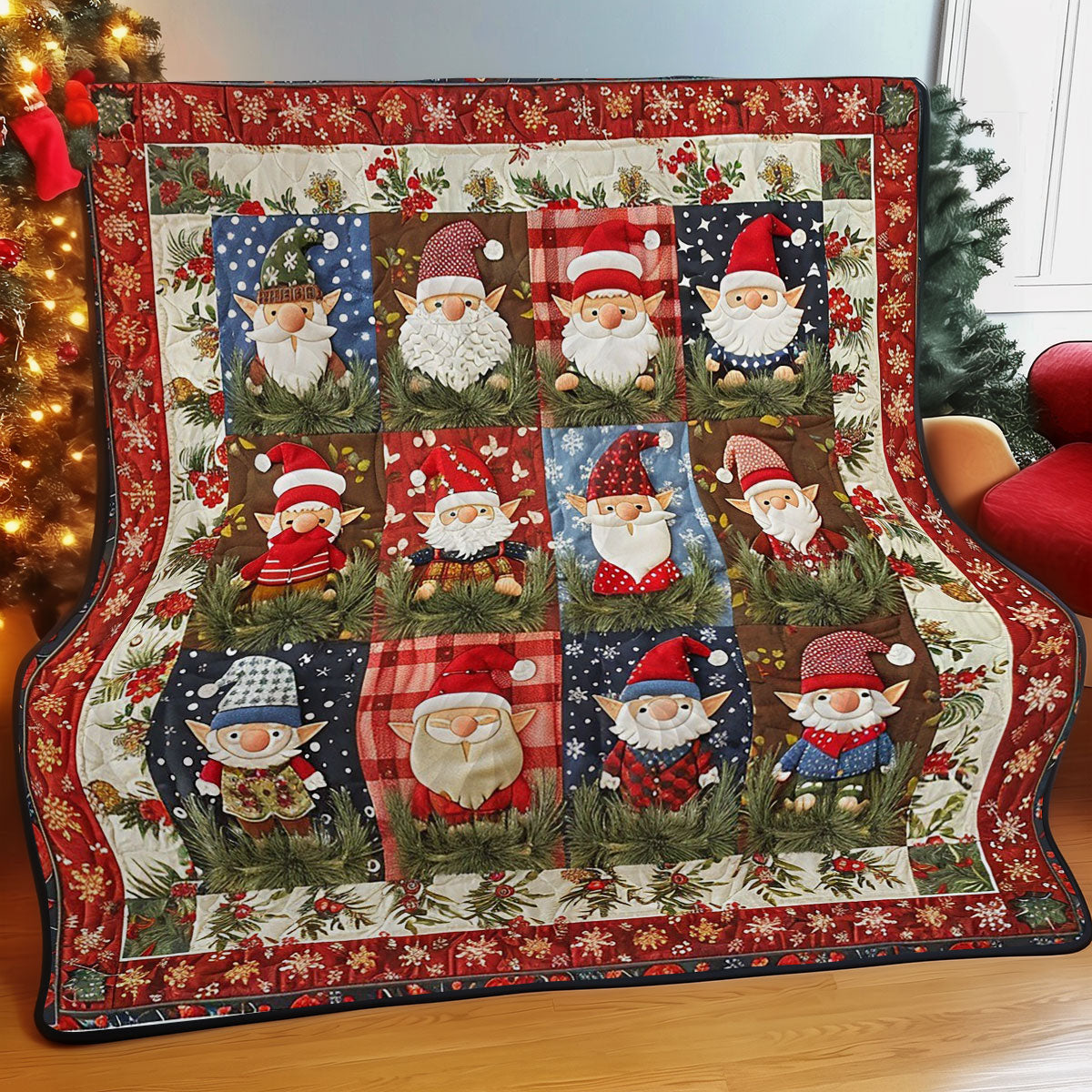 Chibi Gnomes WM1508059CL Quilt