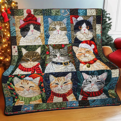 Christmas Cartoon Cat WM1508025CL Quilt