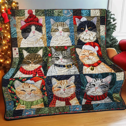 Christmas Cat And Friends WM1508021CL Quilt