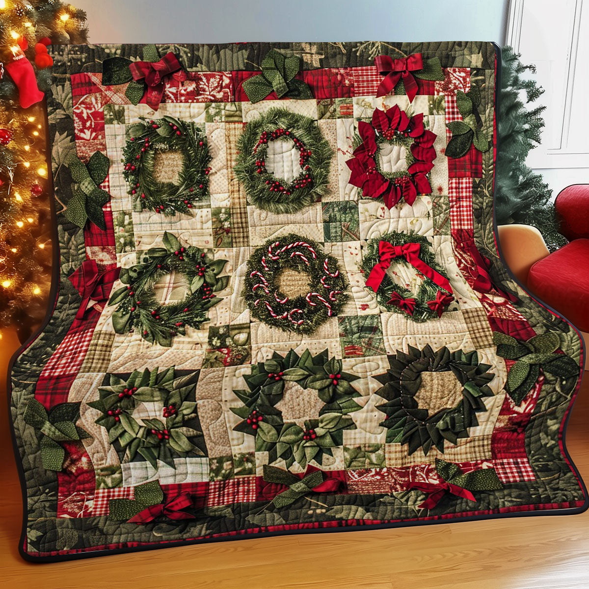 Christmas Wreathers WM1508038CL Quilt