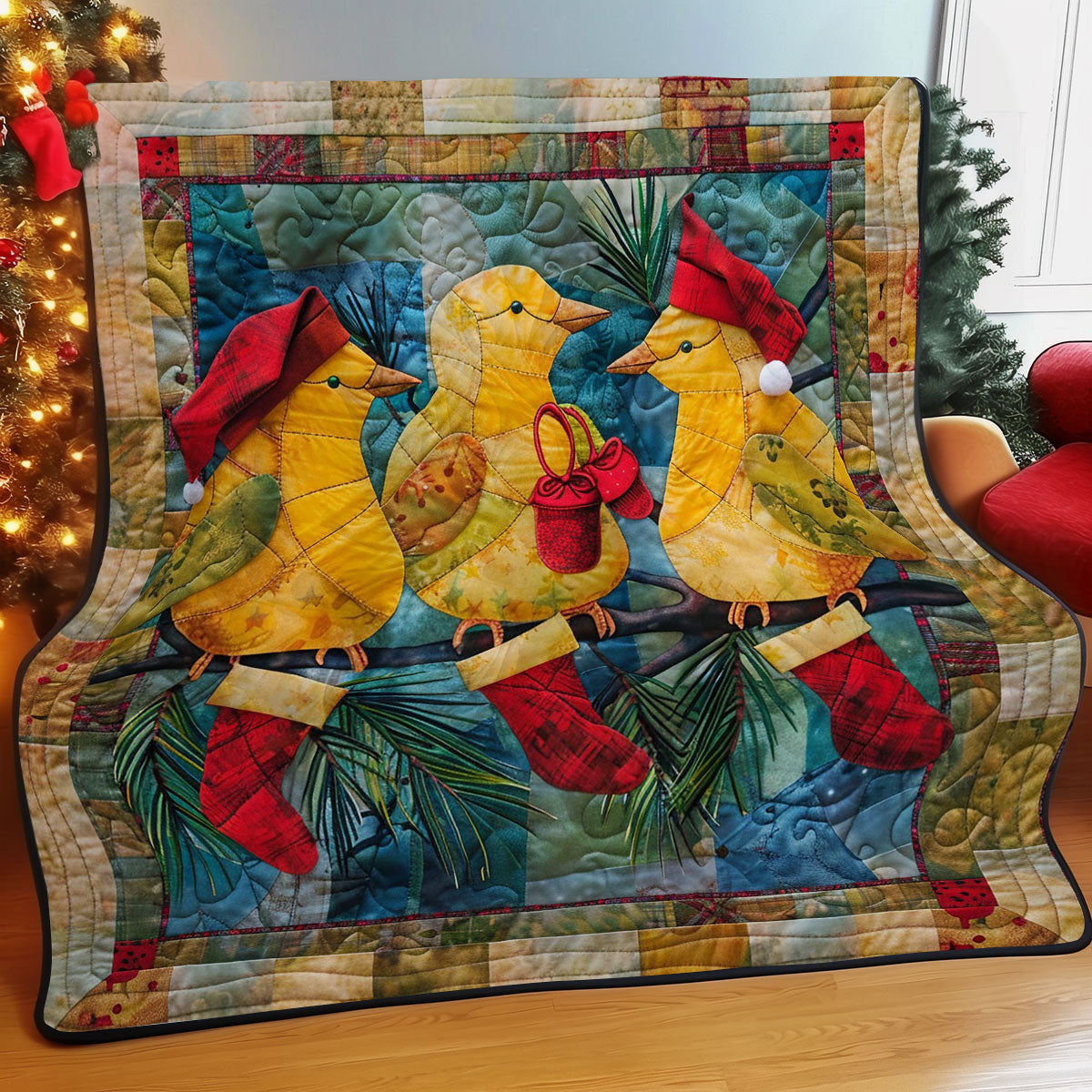 Yellow Birds WM1508055CL Quilt