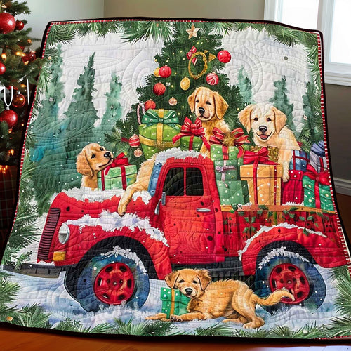 Christmas Golden Retriever WP1008005CL Quilt