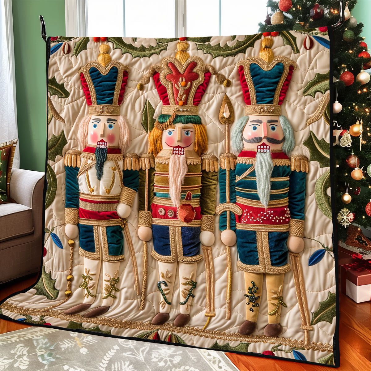 Adorable Animated Nutcrackers XR1508034CL Quilt – Cozzyhomes